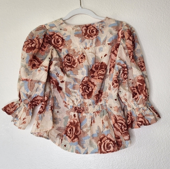 Free People I Found You Floral Top XS - Picture 4 of 7